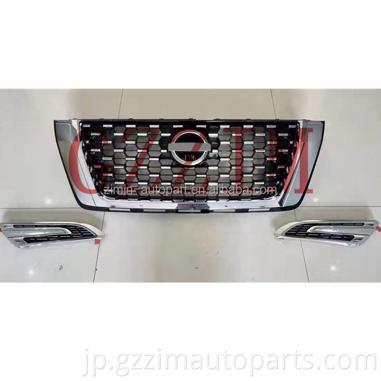 Grille Pat*ol Car Bumpers Grille Car ABS Plastic Front Middle Grille  for Ni*sian Patrol 2020+